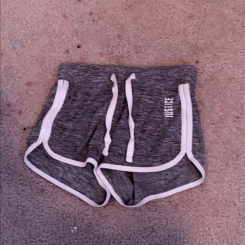 gray justice girls shorts